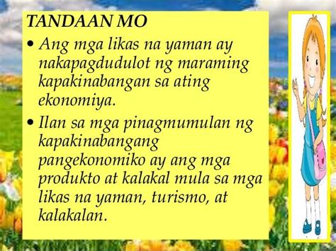 Aralin 3 mga pakinabang na pang ekonomiko ng mga .
